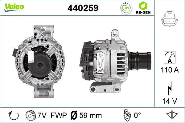 Kintamosios srovės generatorius VALEO 440259