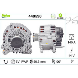 Kintamosios srovės generatorius VALEO 440590