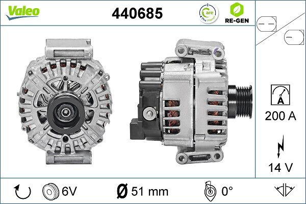 Kintamosios srovės generatorius VALEO 440685
