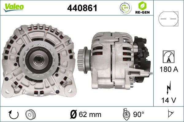 Kintamosios srovės generatorius VALEO 440861