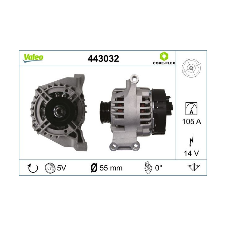 Kintamosios srovės generatorius VALEO 443032