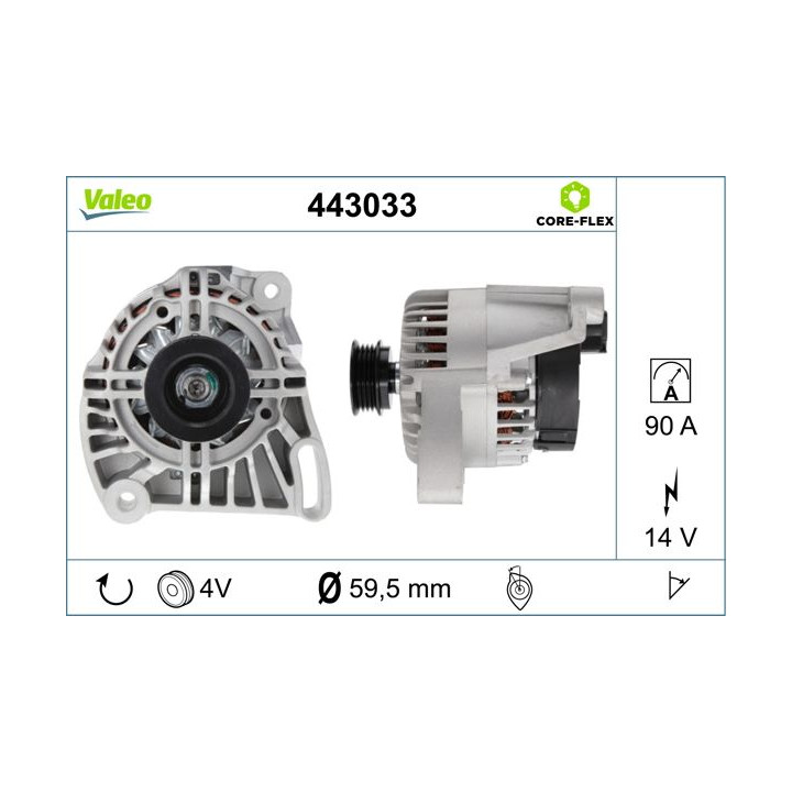Kintamosios srovės generatorius VALEO 443033