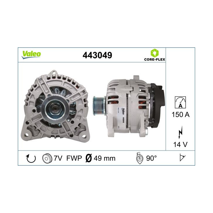 Kintamosios srovės generatorius VALEO 443049