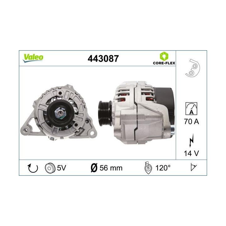 Kintamosios srovės generatorius VALEO 443087