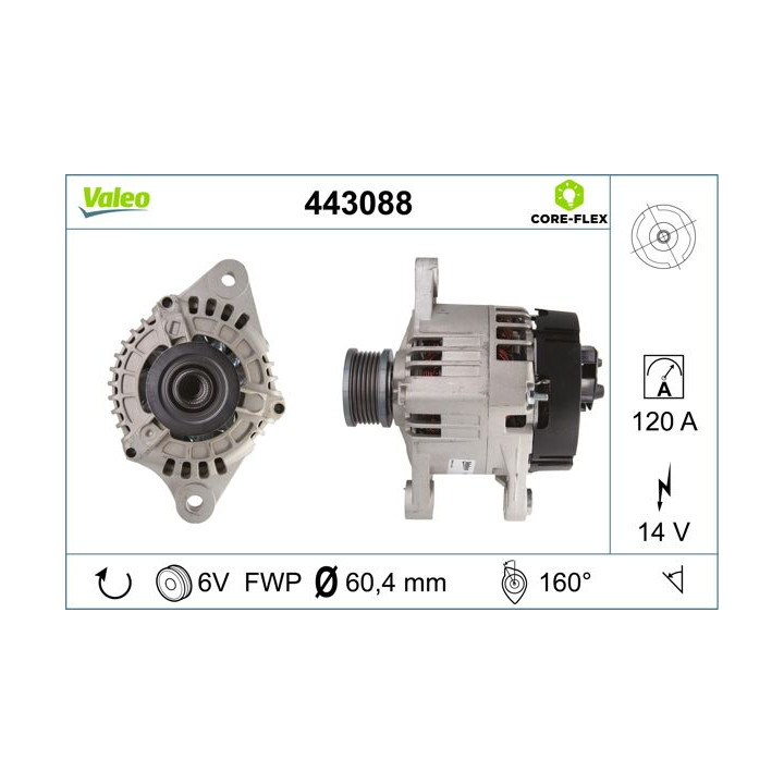Kintamosios srovės generatorius VALEO 443088