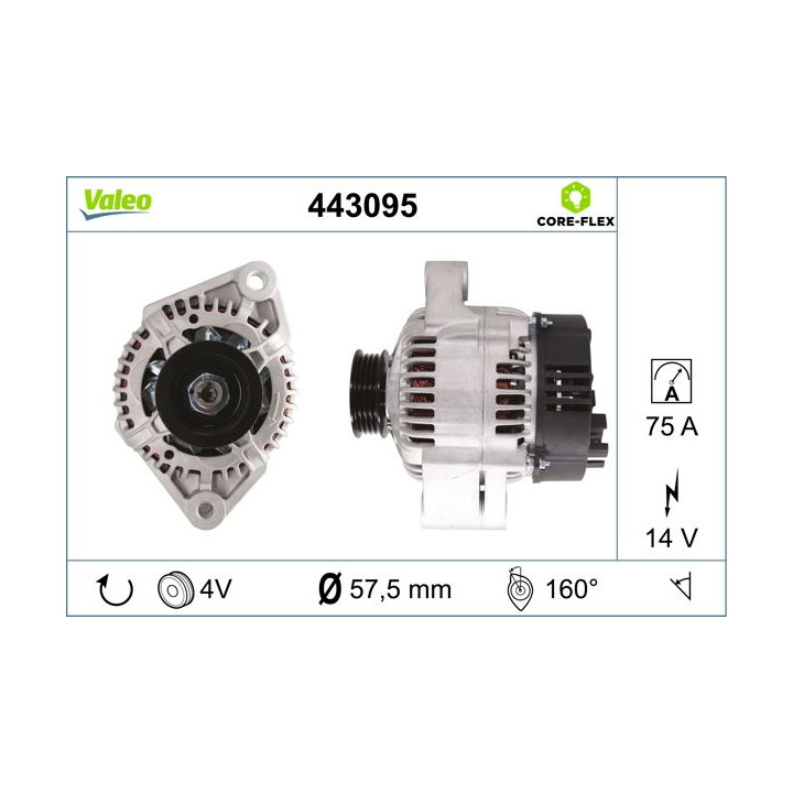 Kintamosios srovės generatorius VALEO 443095