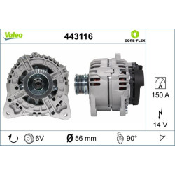 Kintamosios srovės generatorius VALEO 443116