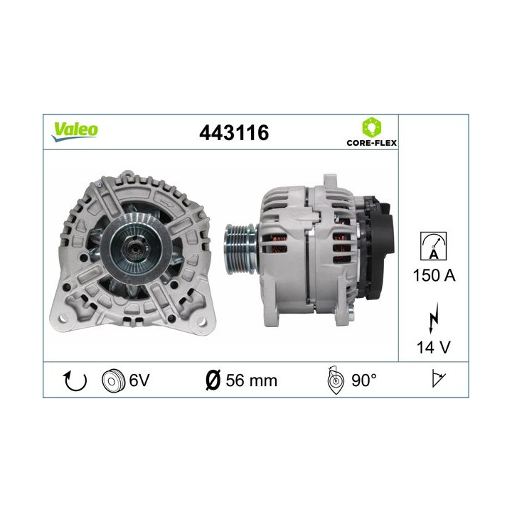 Kintamosios srovės generatorius VALEO 443116