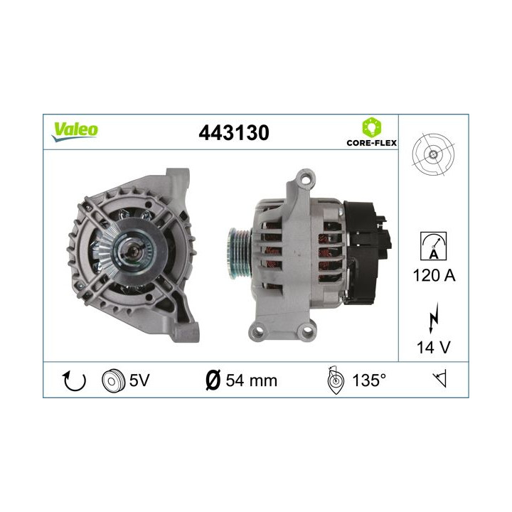 Kintamosios srovės generatorius VALEO 443130