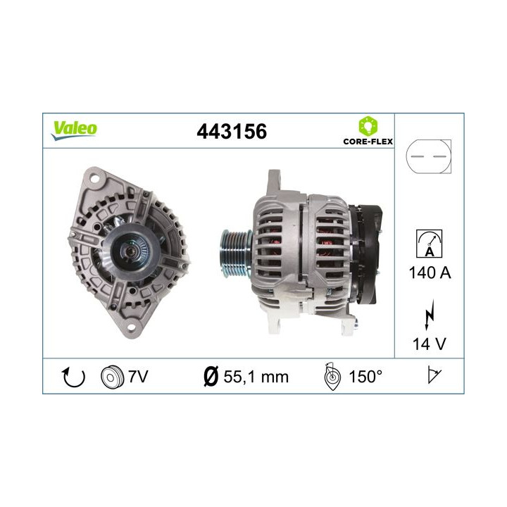 Kintamosios srovės generatorius VALEO 443156