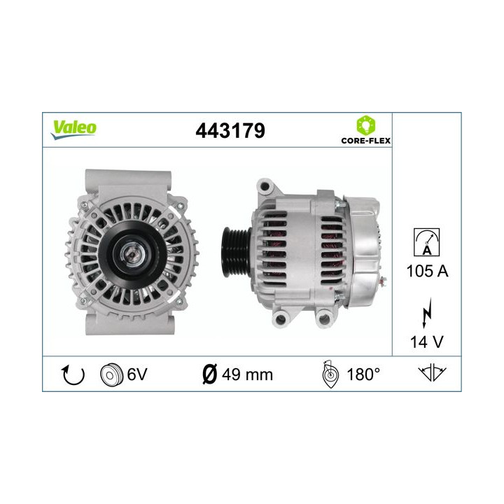 Kintamosios srovės generatorius VALEO 443179