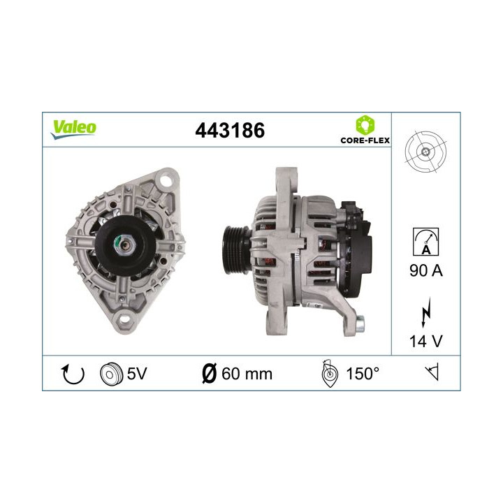 Kintamosios srovės generatorius VALEO 443186