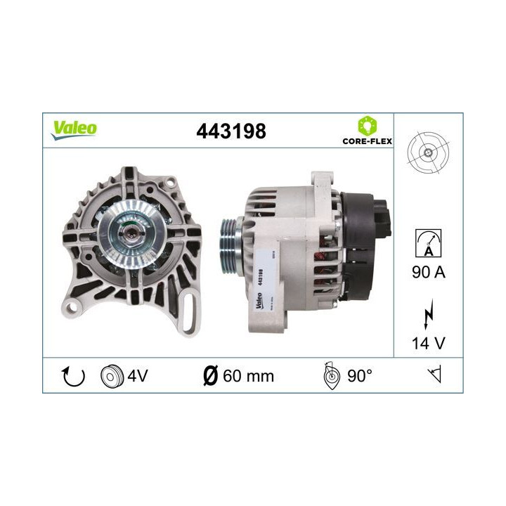 Kintamosios srovės generatorius VALEO 443198