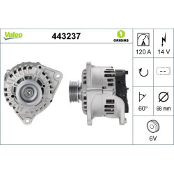 Kintamosios srovės generatorius VALEO 443237