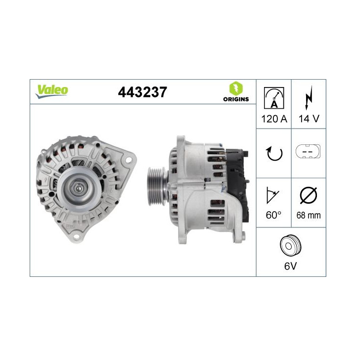Kintamosios srovės generatorius VALEO 443237