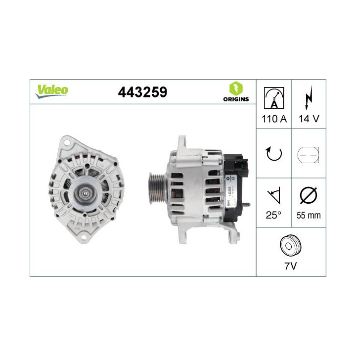 Kintamosios srovės generatorius VALEO 443259