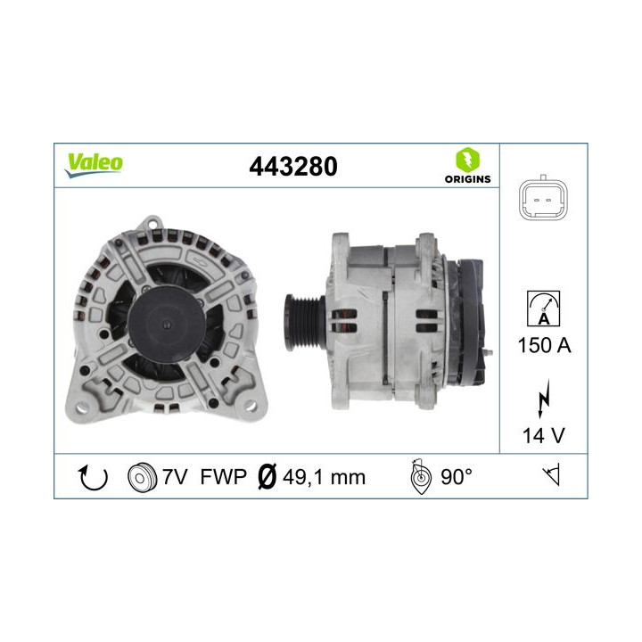 Kintamosios srovės generatorius VALEO 443280