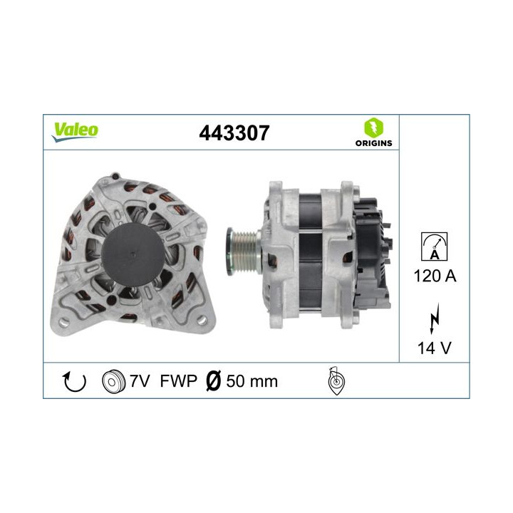 Kintamosios srovės generatorius VALEO 443307