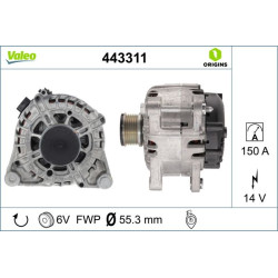 Kintamosios srovės generatorius VALEO 443311