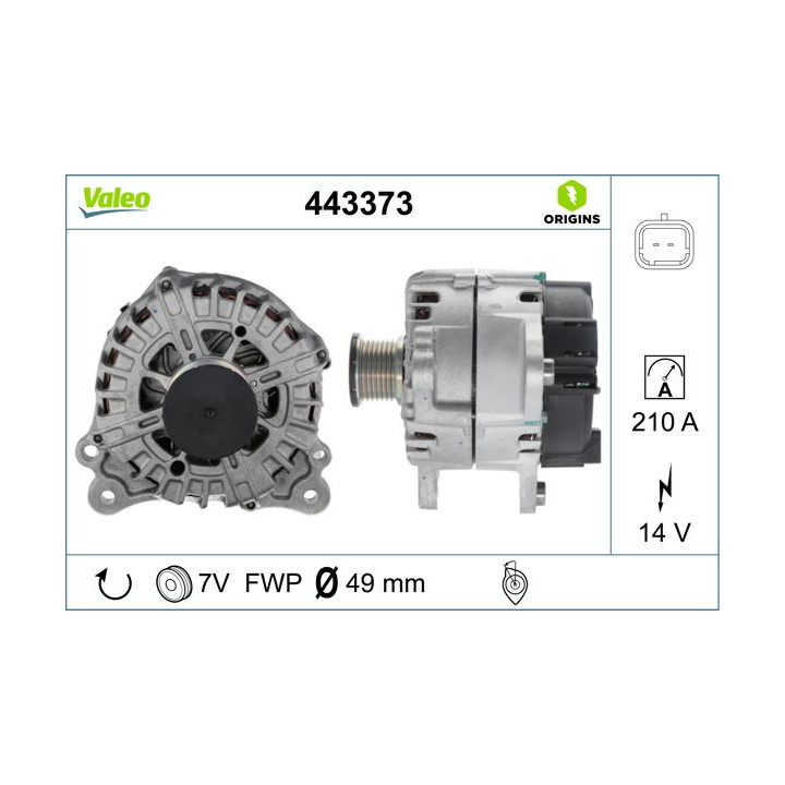 Kintamosios srovės generatorius VALEO 443373