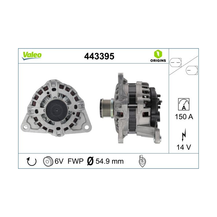 Kintamosios srovės generatorius VALEO 443395