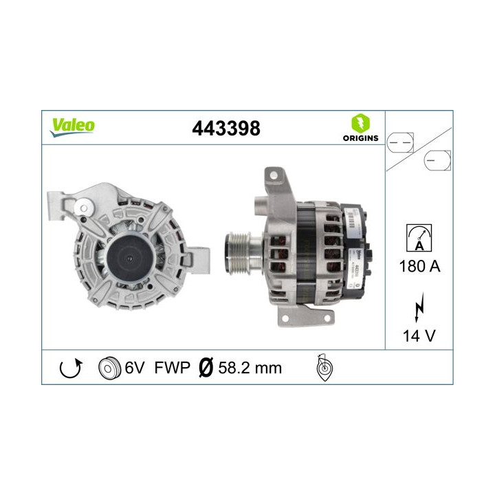 Kintamosios srovės generatorius VALEO 443398