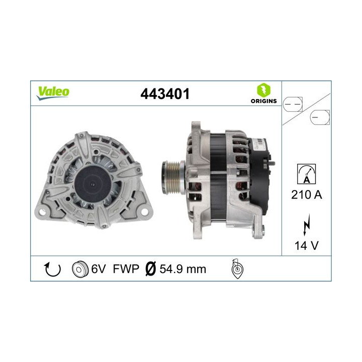Kintamosios srovės generatorius VALEO 443401