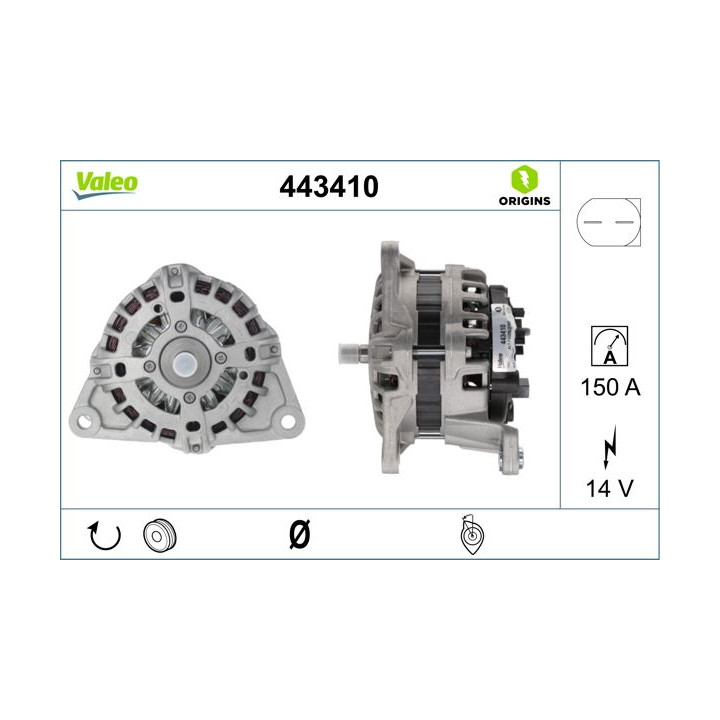 Kintamosios srovės generatorius VALEO 443410