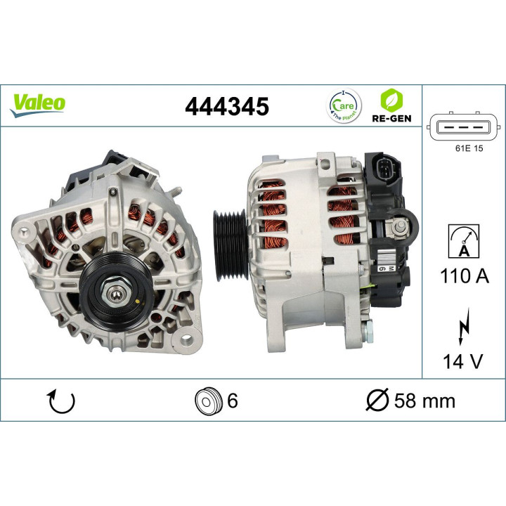Kintamosios srovės generatorius VALEO 444345