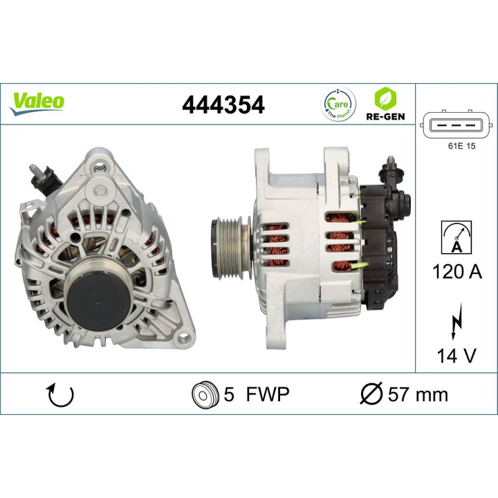 Kintamosios srovės generatorius VALEO 444354
