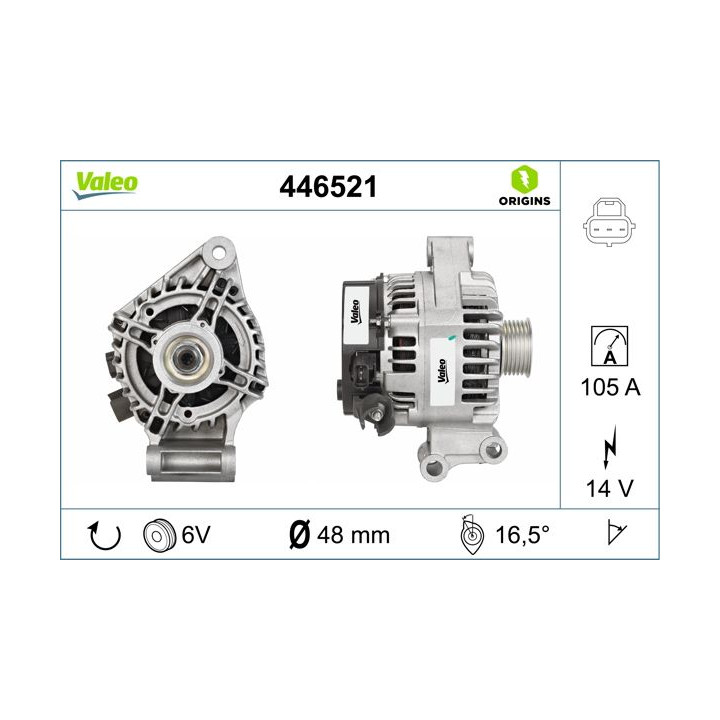 Kintamosios srovės generatorius VALEO 446521