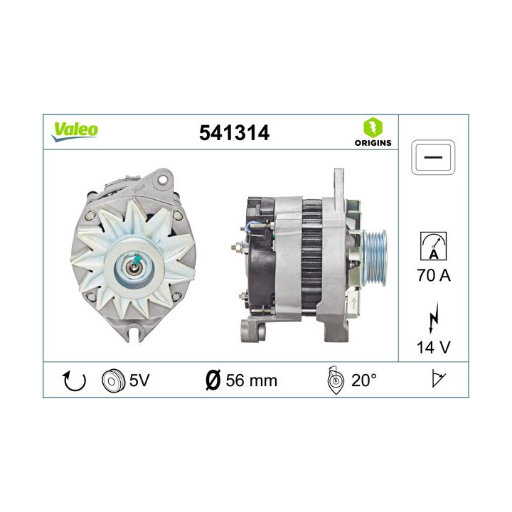 Kintamosios srovės generatorius VALEO 541314