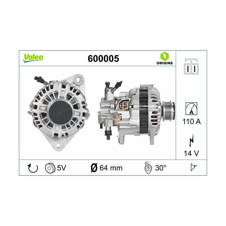 Kintamosios srovės generatorius VALEO 600005