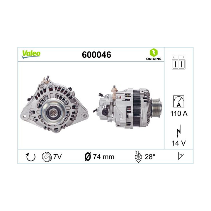 Kintamosios srovės generatorius VALEO 600046
