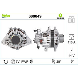 Kintamosios srovės generatorius VALEO 600049