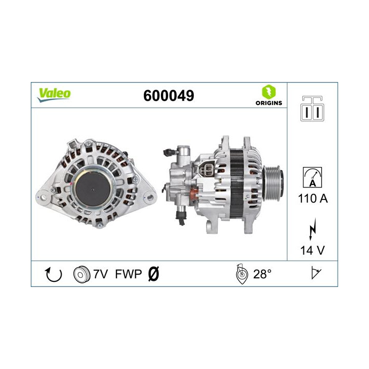 Kintamosios srovės generatorius VALEO 600049
