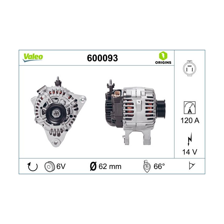 Kintamosios srovės generatorius VALEO 600093
