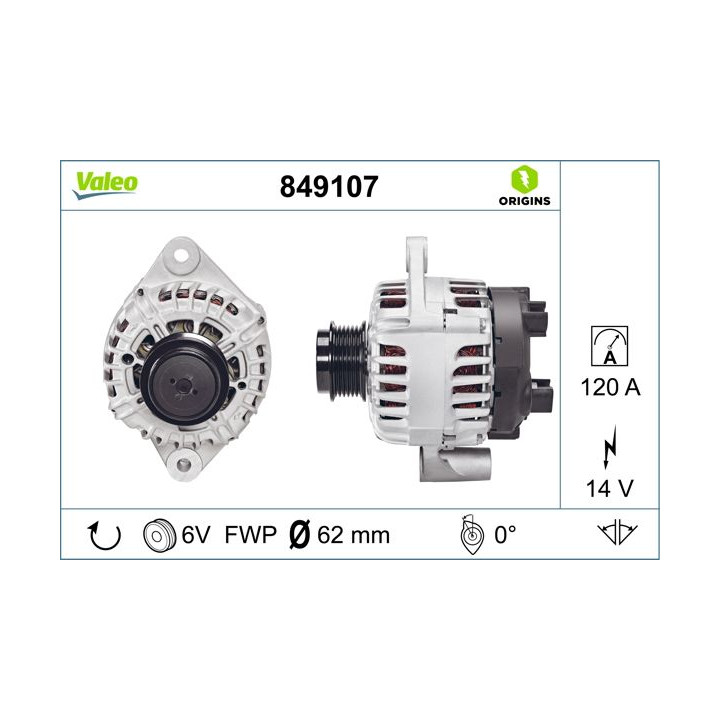 Kintamosios srovės generatorius VALEO 849107