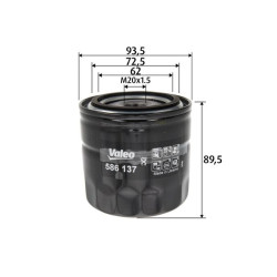 Alyvos filtras VALEO 586137