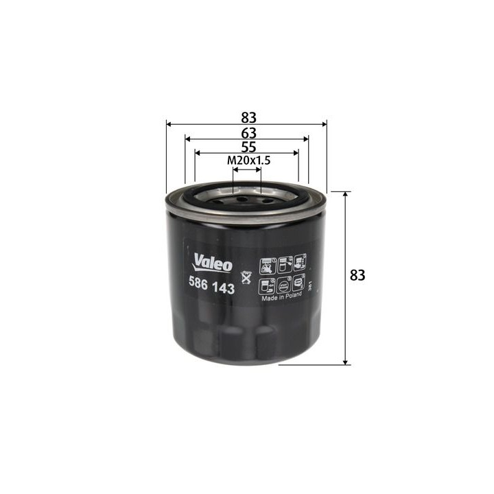 Alyvos filtras VALEO 586143