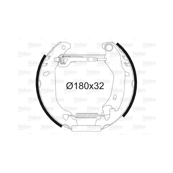 Stabdžių trinkelių komplektas VALEO 554674
