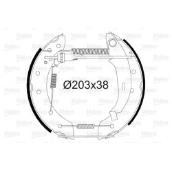 Stabdžių trinkelių komplektas VALEO 554698