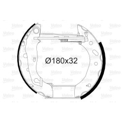 Stabdžių trinkelių komplektas VALEO 554718
