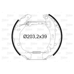 Stabdžių trinkelių komplektas VALEO 554726