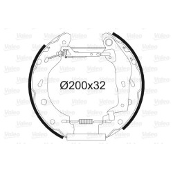 Stabdžių trinkelių komplektas VALEO 554763