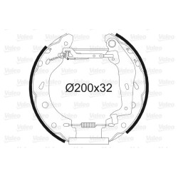 Stabdžių trinkelių komplektas VALEO 554787