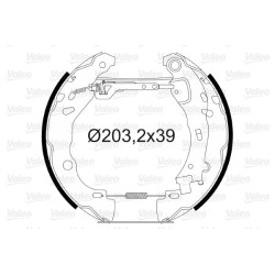 Stabdžių trinkelių komplektas VALEO 554804