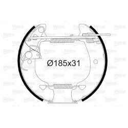 Stabdžių trinkelių komplektas VALEO 554806