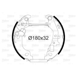 Stabdžių trinkelių komplektas VALEO 554811