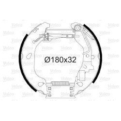 Stabdžių trinkelių komplektas VALEO 554812